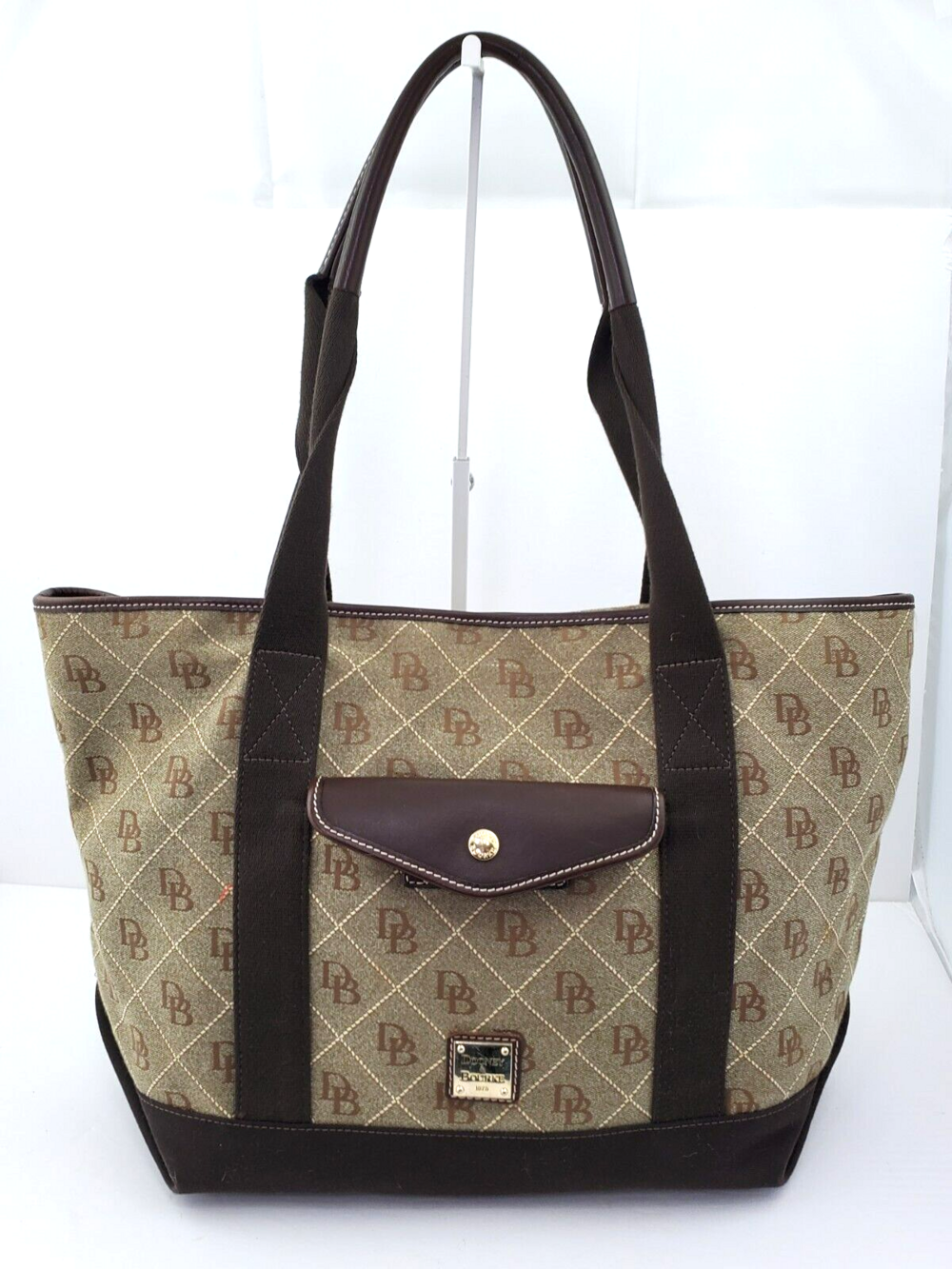 DOONEY & BOURKE Used X-Large Brown Signature Canvas Travel Tote/Shopper